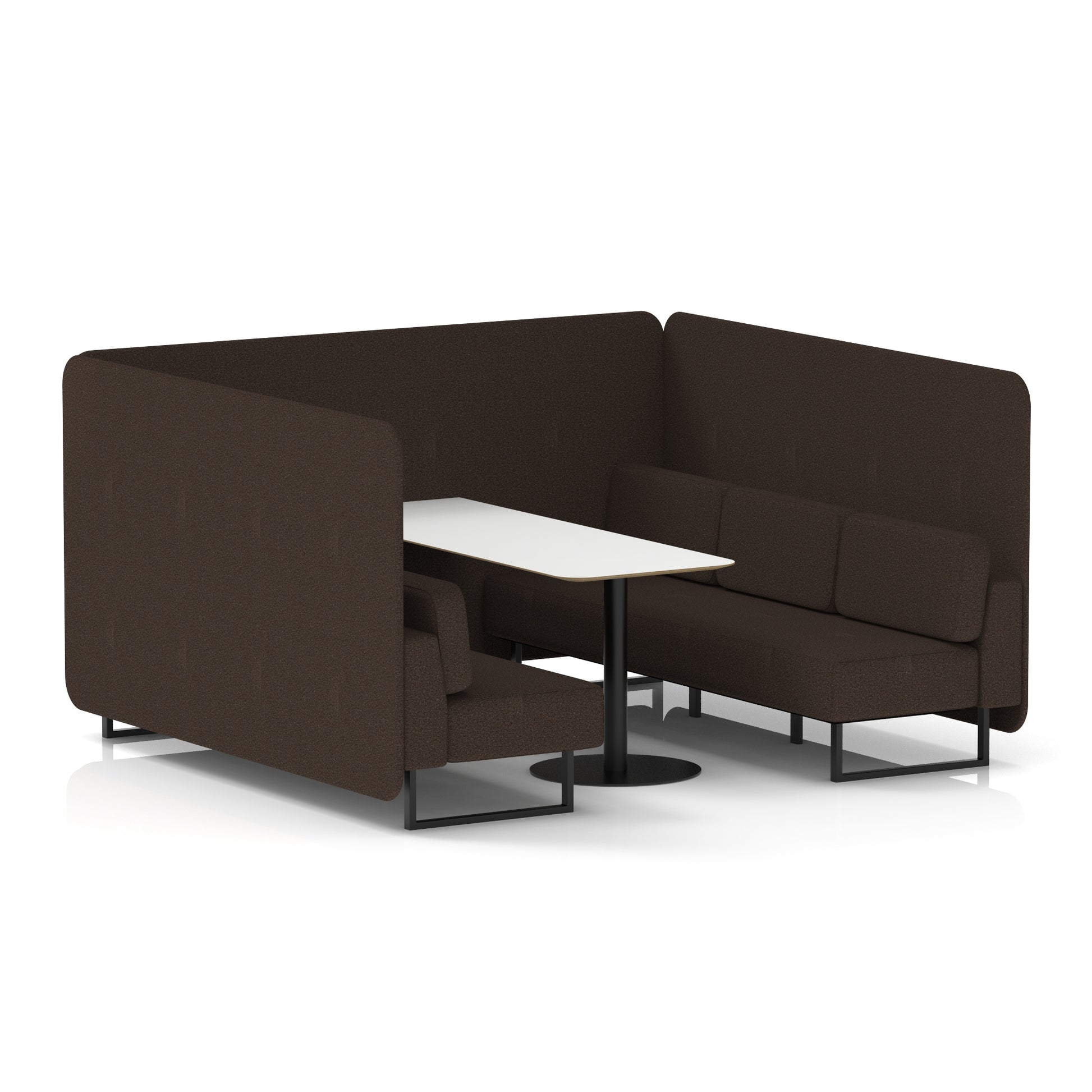 Brixworth Bench Booth With White Table In Single Tone