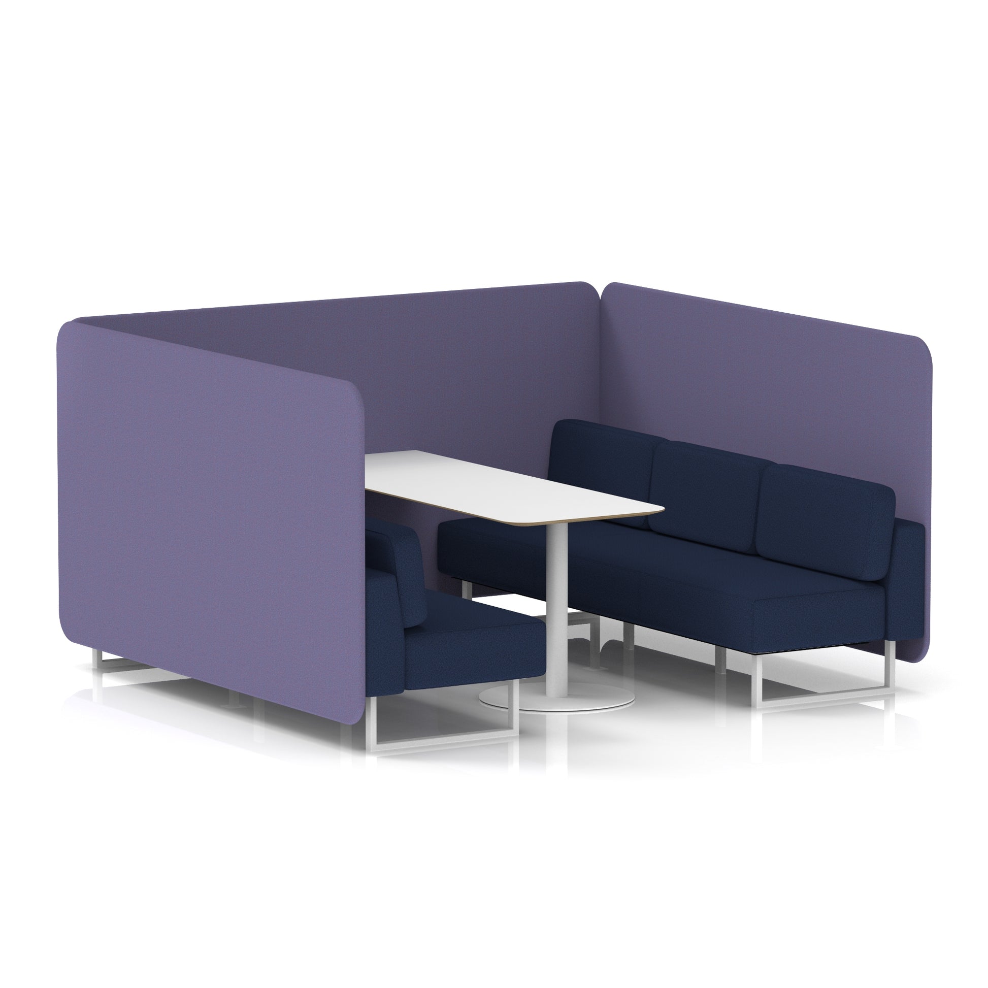 Brixworth Bench Booth With White Table In Two Tone