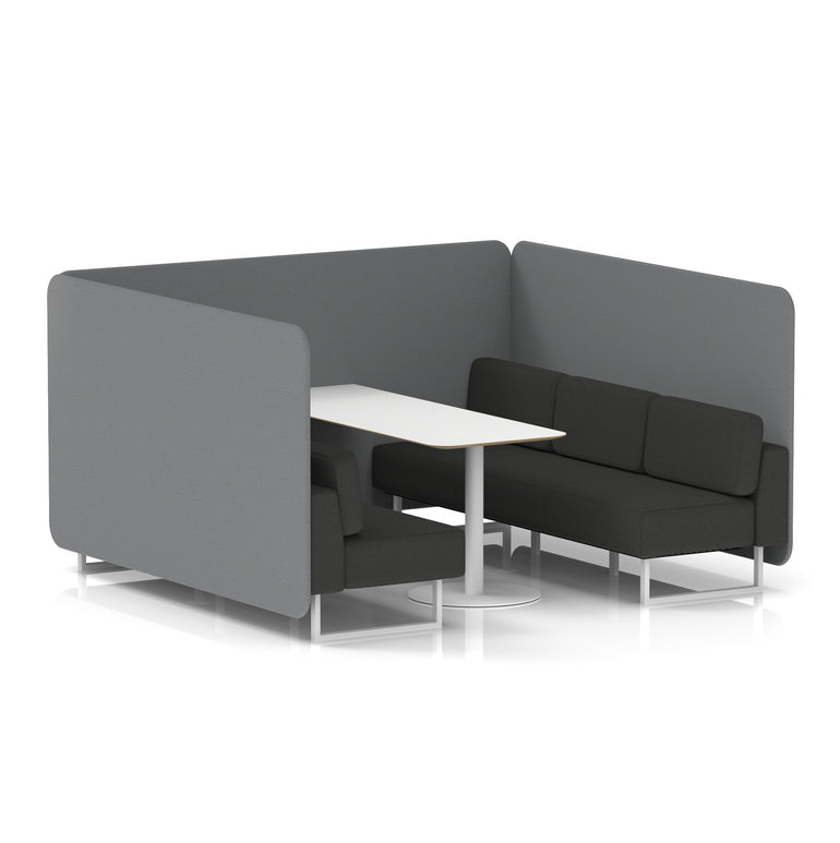 Brixworth Bench Booth With White Table In Two Tone