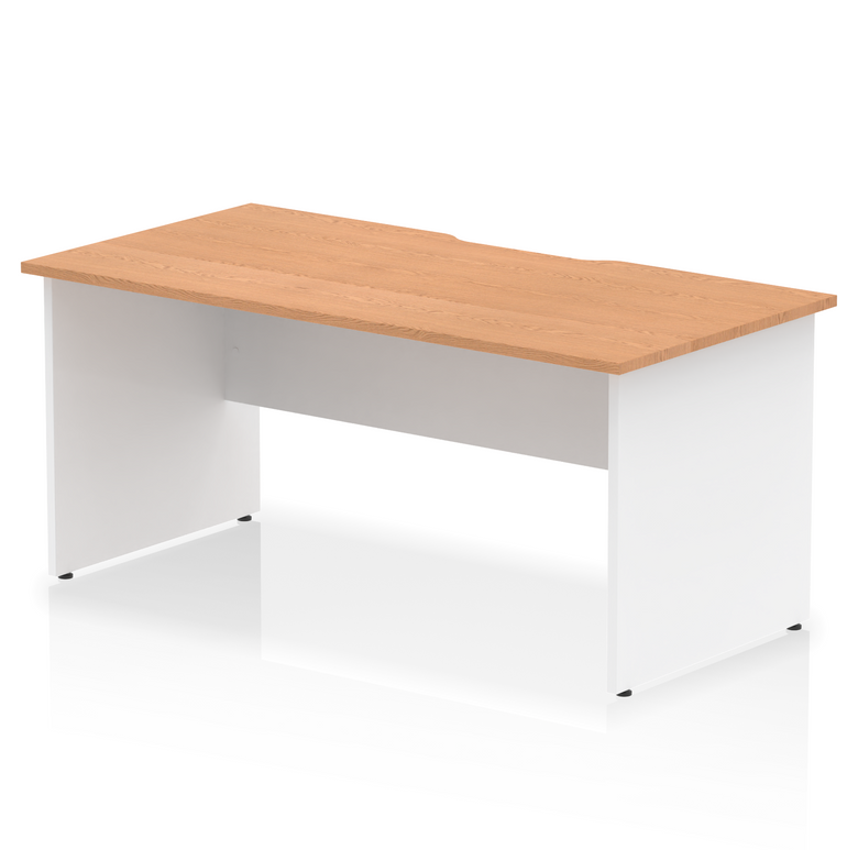 Impulse Scalloped Edge 1600mm Straight Desk Panel End Leg