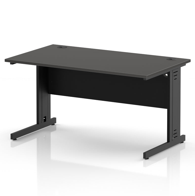 Impulse 1400mm Straight Desk Cable Managed Leg