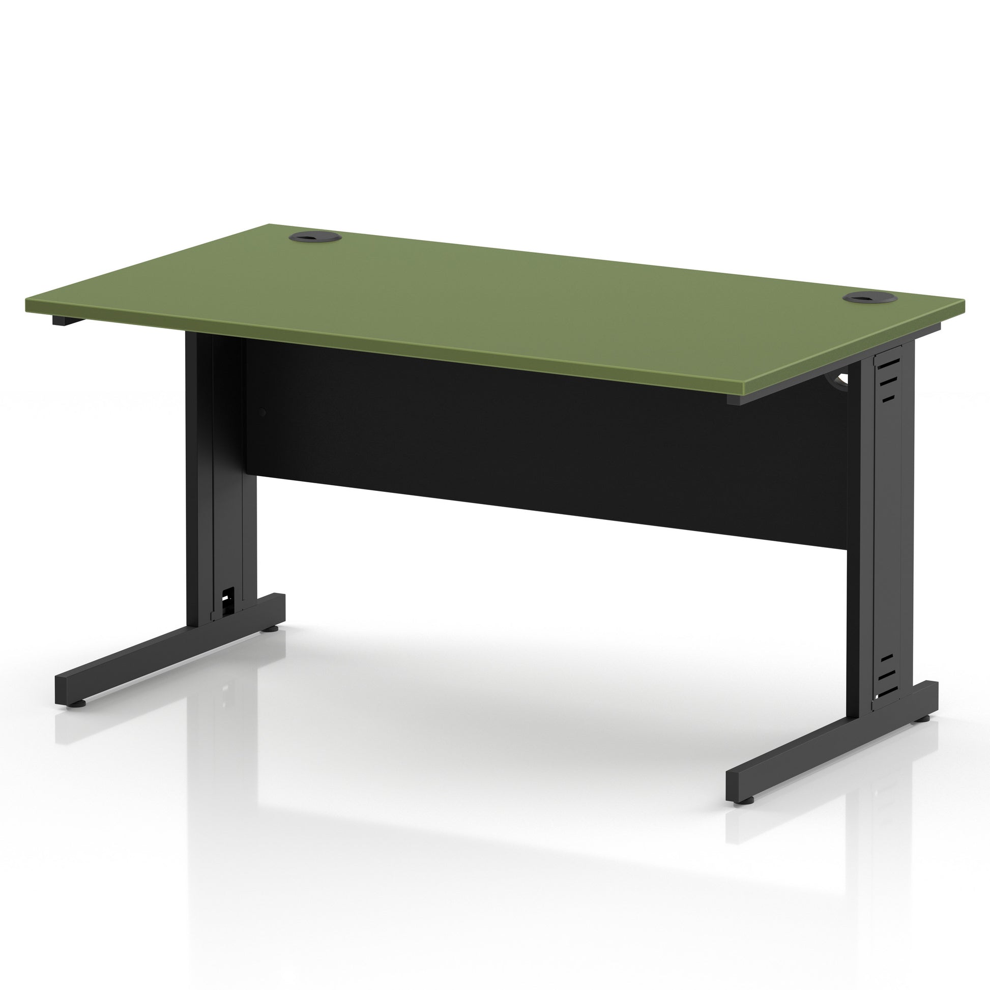 Impulse 1400mm Straight Desk Cable Managed Leg