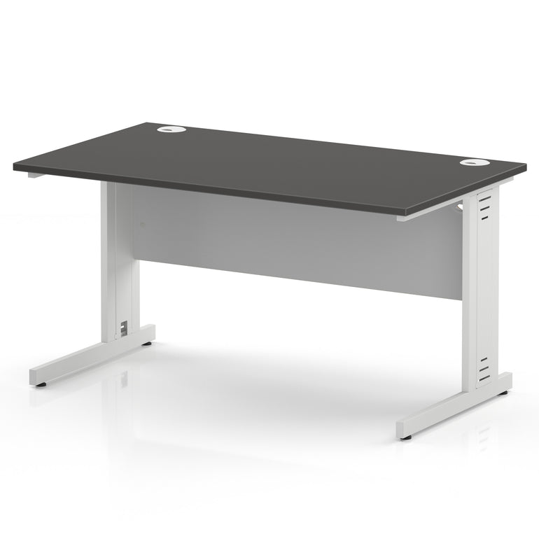Impulse 1400mm Straight Desk Cable Managed Leg