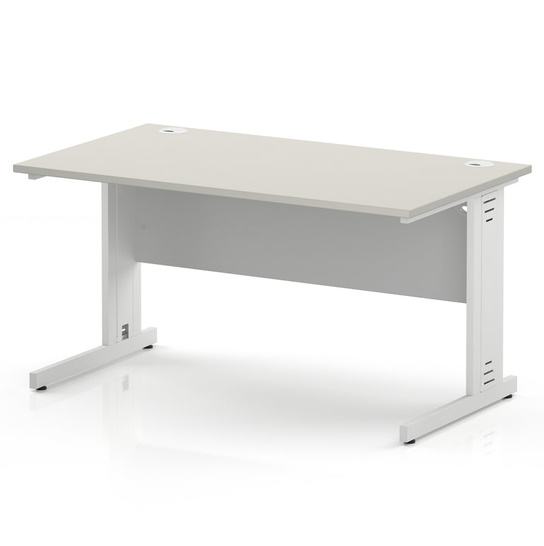 Impulse 1400mm Straight Desk Cable Managed Leg