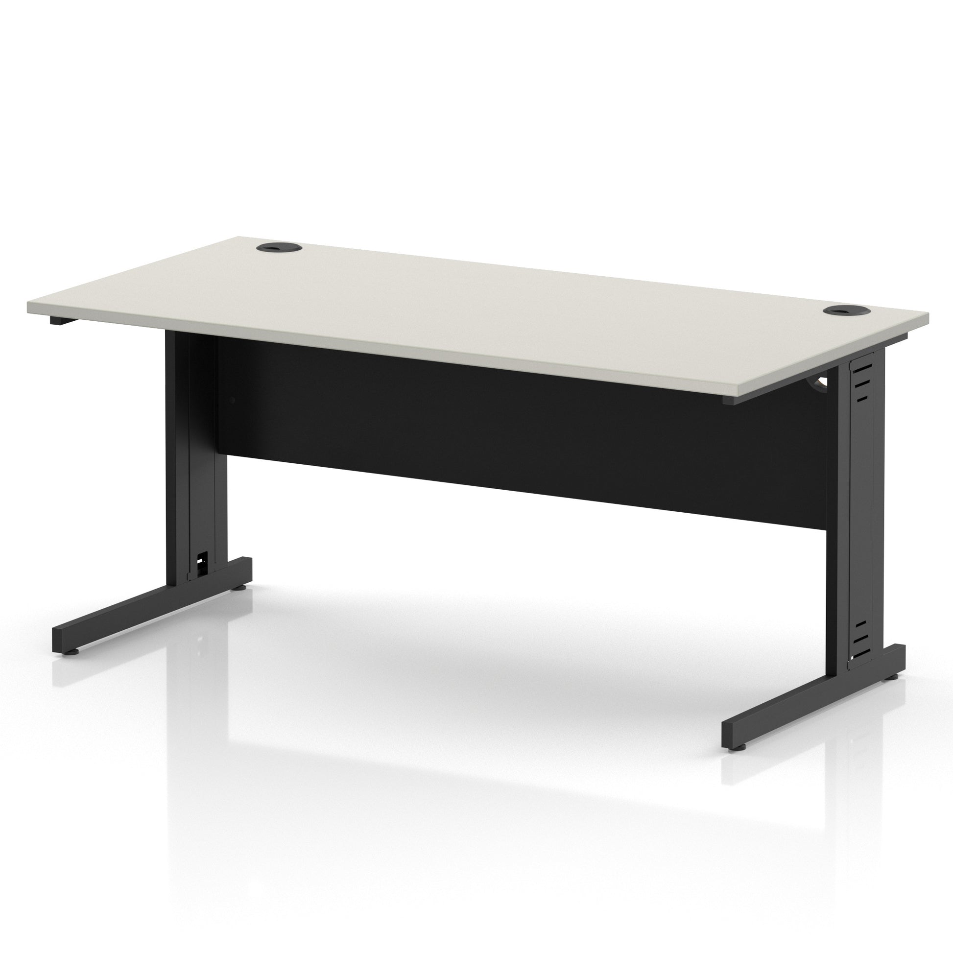 Impulse 1600mm Straight Desk Cable Managed Leg