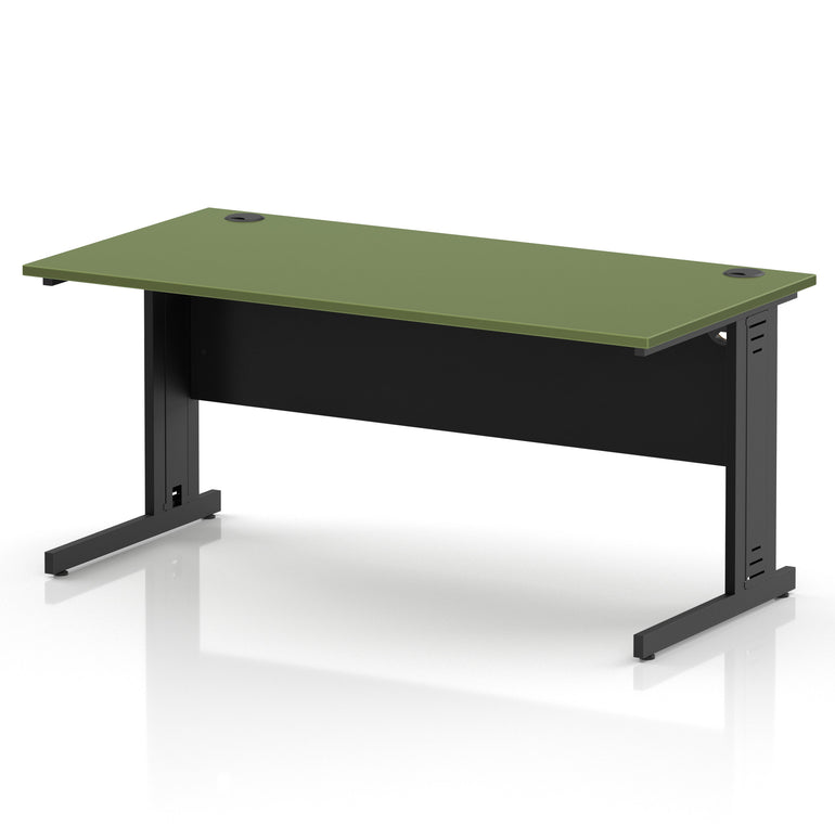 Impulse 1600mm Straight Desk Cable Managed Leg