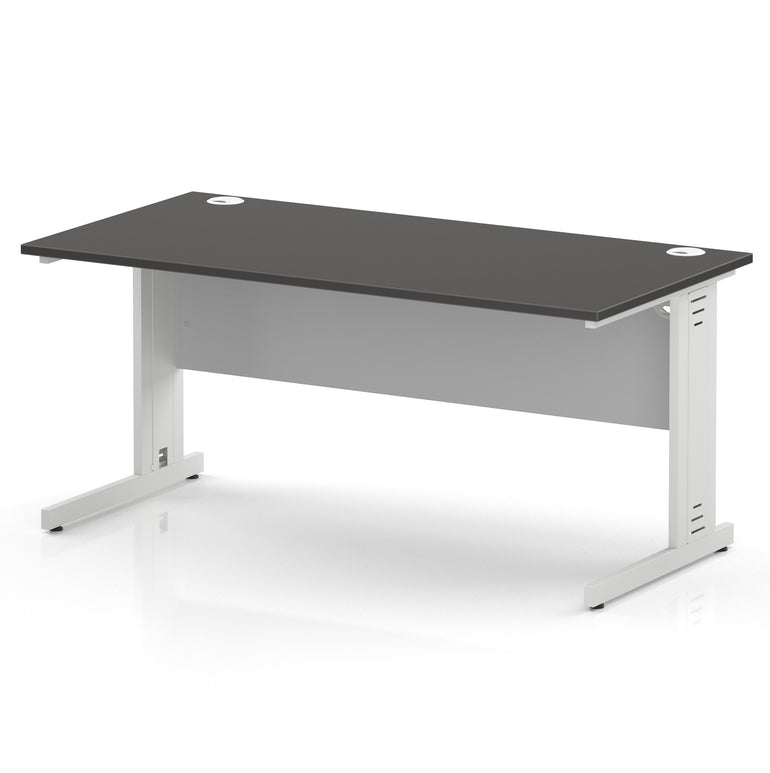 Impulse 1600mm Straight Desk Cable Managed Leg