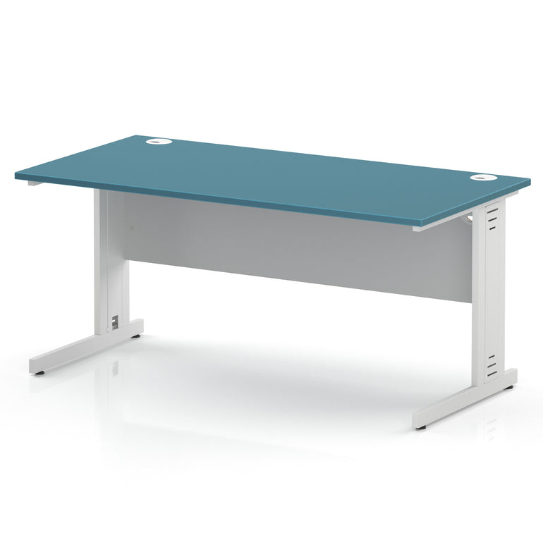 Impulse 1600mm Straight Desk Cable Managed Leg