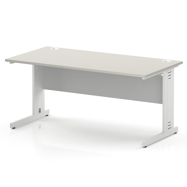 Impulse 1600mm Straight Desk Cable Managed Leg