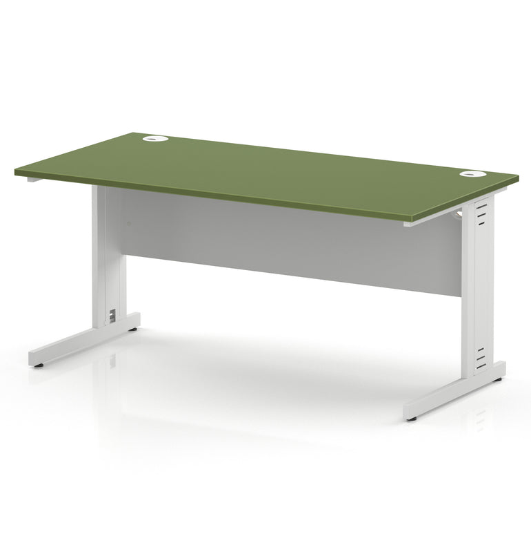 Impulse 1600mm Straight Desk Cable Managed Leg