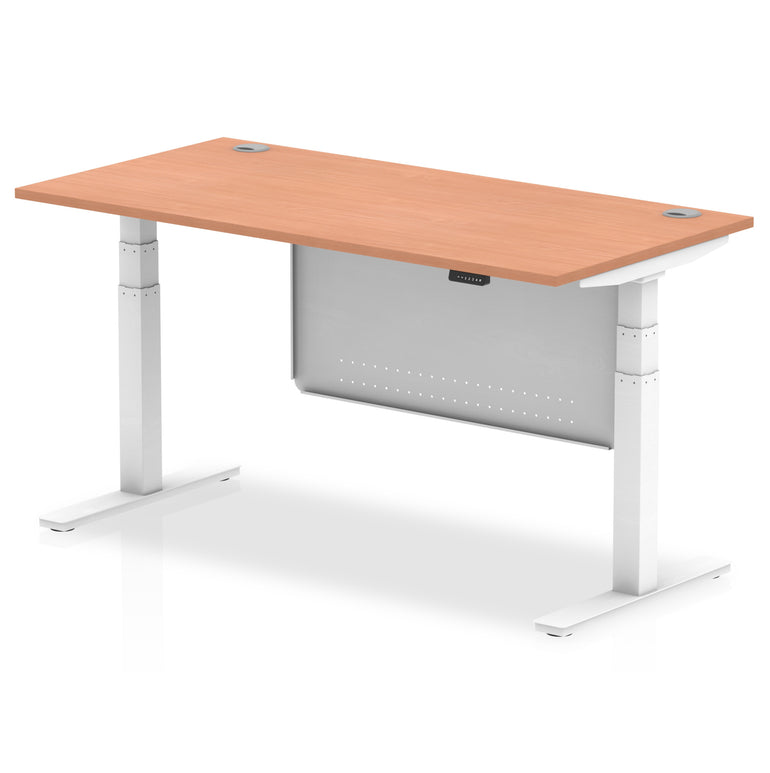 Air Height Adjustable Desk without Cable Ports with Steel Modesty Panel