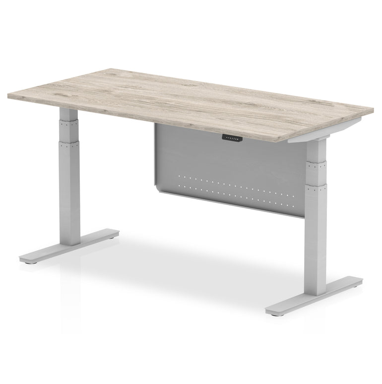 Air Height Adjustable Desk without Cable Ports with Steel Modesty Panel