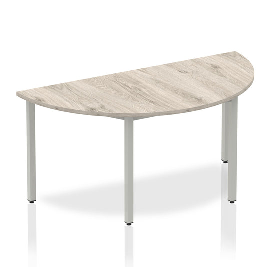 Impulse Semi-Circle Table 1200 Box Frame Leg Silver