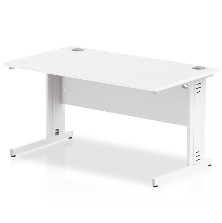 Impulse 1400mm Straight Desk Cable Managed Leg